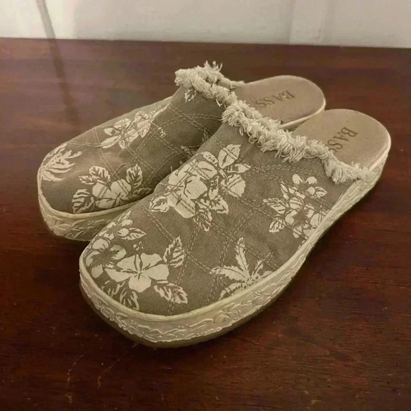 Bass canvas slip on mules Leshia print shoes size 7.5 - Picture 10 of 10